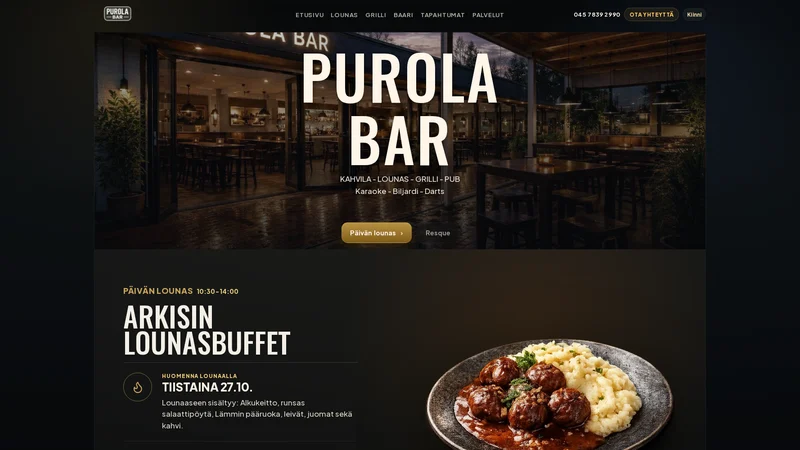 purolabar.fi – kuvakaappaus sivustosta