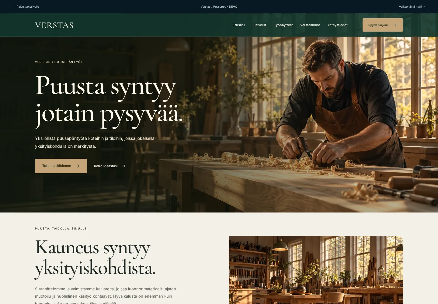 Verstas / Puuseppä – kuvakaappaus demosta