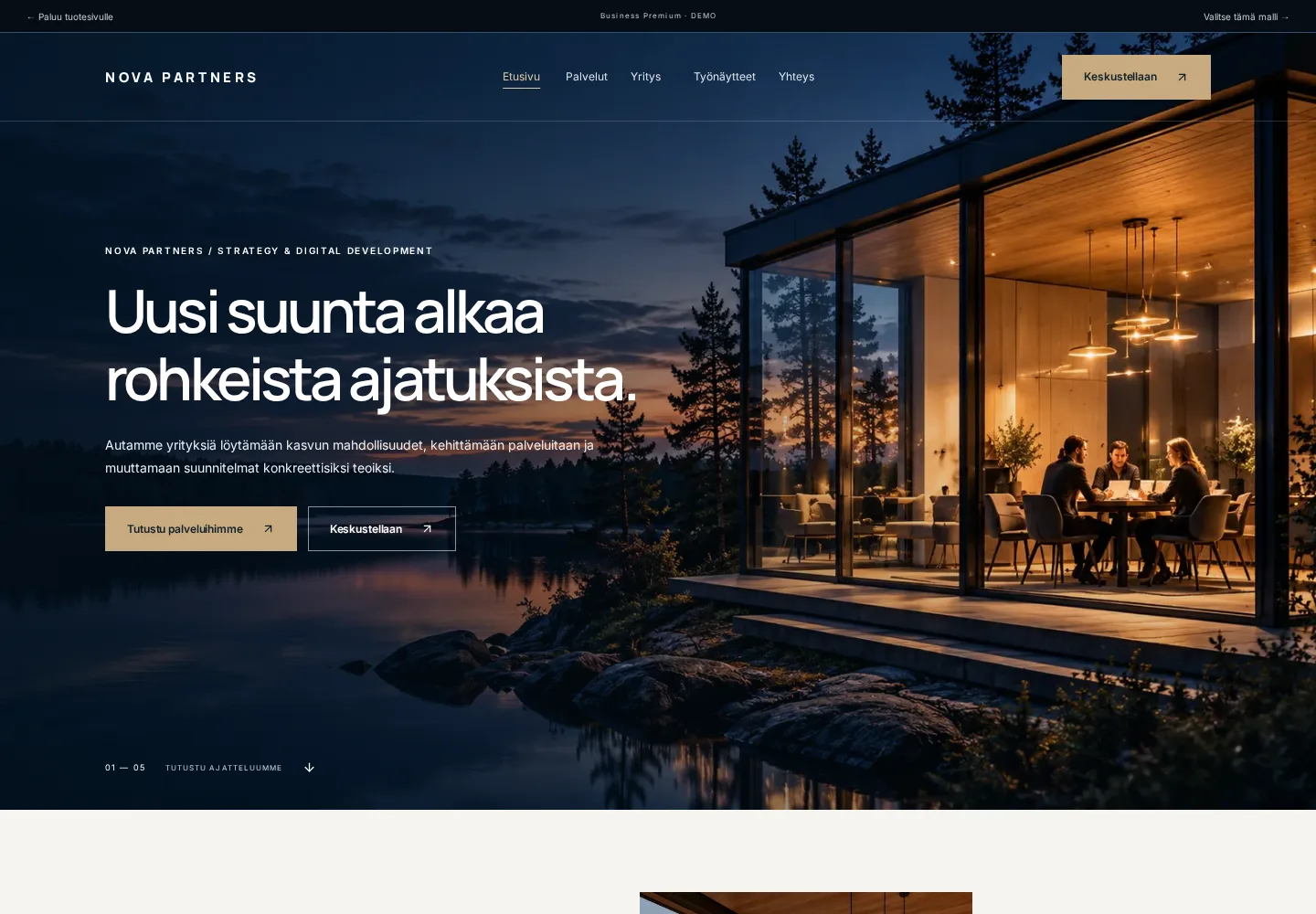 Business Premium – kuvakaappaus demosta