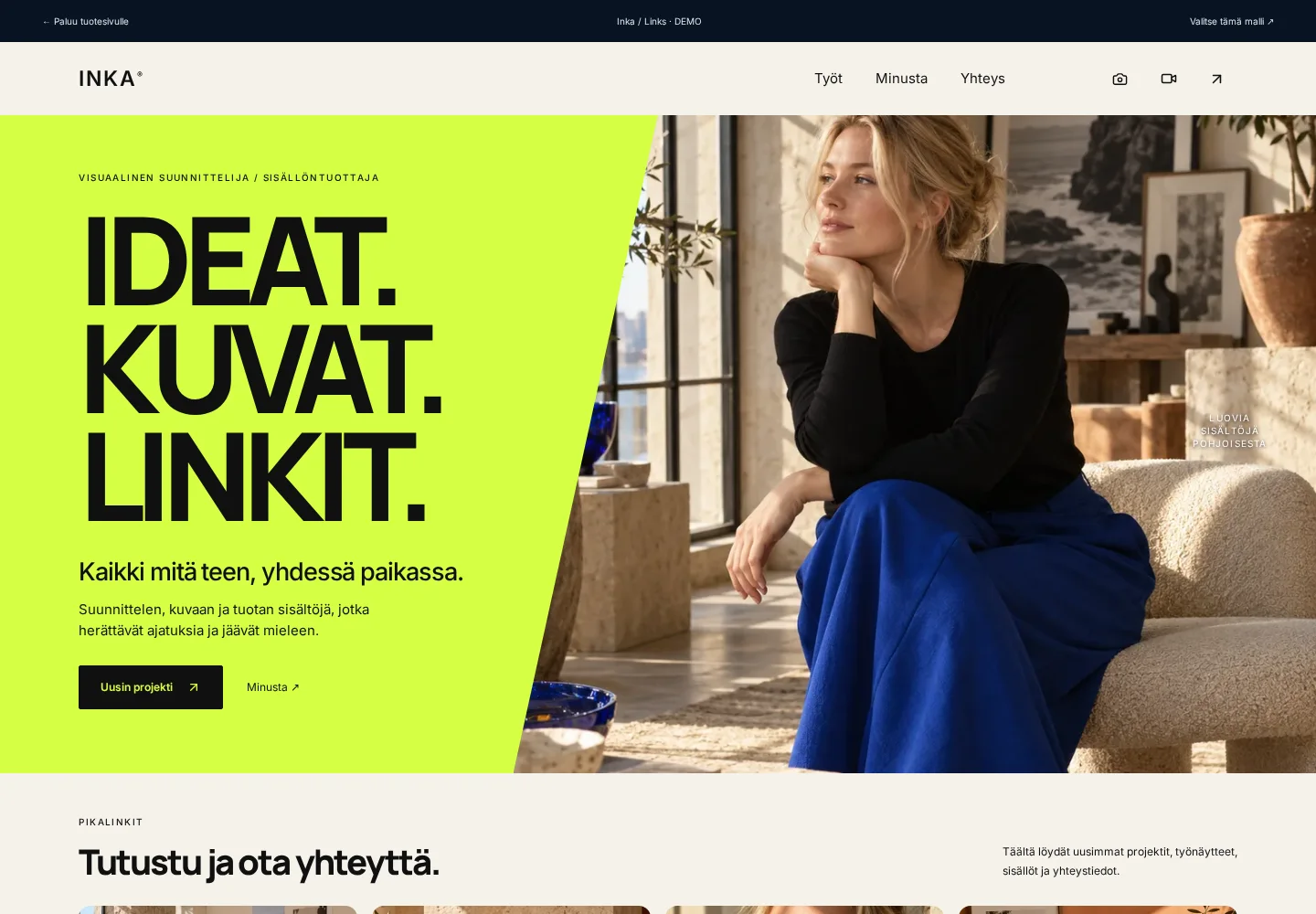 Inka / Links – kuvakaappaus demosta
